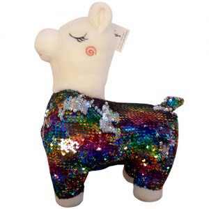 Alpaca knuffel met disco jas