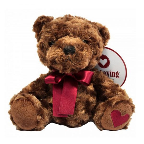 Pluche beer My Loving Bear donkerbruin 21 cm