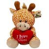 Wildlife pluche Giraf I Love you 45cm