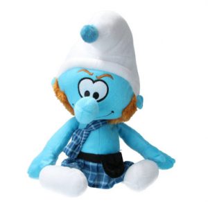 MC Smurf in Schots Tenue pluche knuffel 38 cm