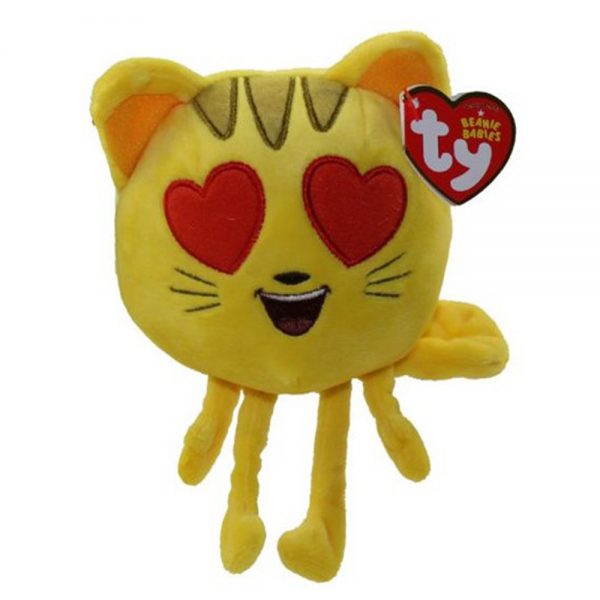 TY Emoji kat met hart oogjes 15cm