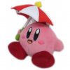 Pluche Kirby knuffel met parasol 18 cm