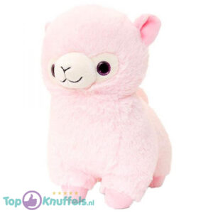 Alpaca pluche knuffel Roze 25 cm