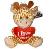 Giraffe met I Love You Hart Knuffel 15 cm