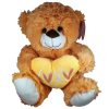 Teddybeer met hart Oranje Knuffel 32cm