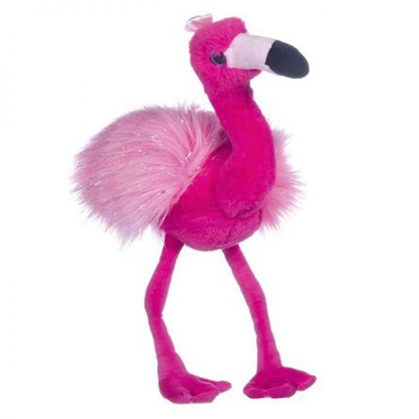 Pluche Flamingo Camilla Donkerroze Knuffel 28CM
