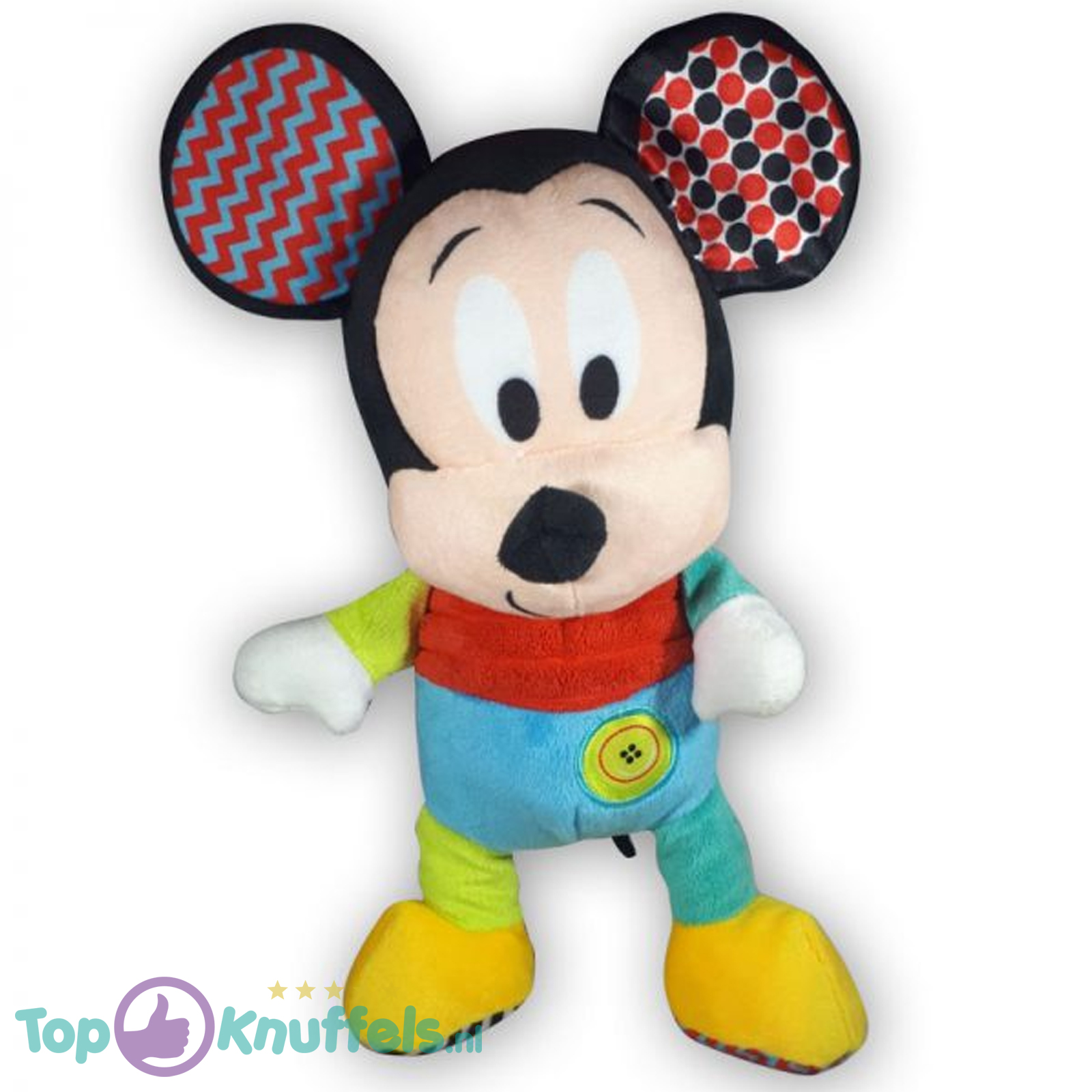 Disney Baby Mickey Mouse RoodBlauw Pluche Knuffel 30 cm