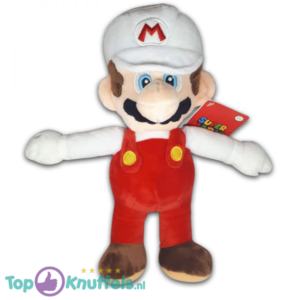 Pluche Mario Bros Knuffel Mario Wit