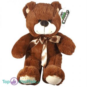 Teddybeer Met Strik Bruin 38cm