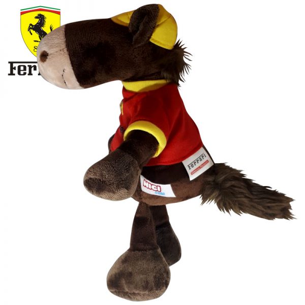 Pluche Ferrari Paard Knuffel Bruin 25 cm