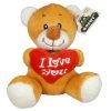 Beer met I Love You Hart Knuffel 15 cm