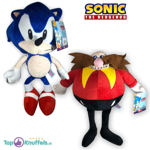 Sonic The Hedgehog + Dr. Eggman Pluche Knuffel Set 30 cm