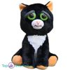 Feisty Pets Zwarte Kat Pluche Knuffel 25 cm