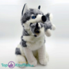 Husky Met Baby Pluche Hond Knuffel