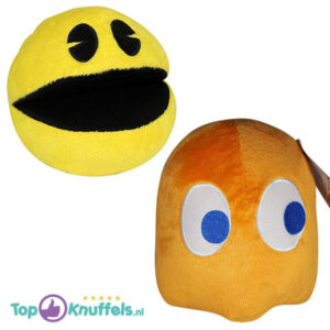 Pac-Man + Clyde Oranje Pluche Knuffel 25 cm