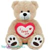 Teddybeer Barry met I Love You Hart Pluche Knuffel XXL 100 cm