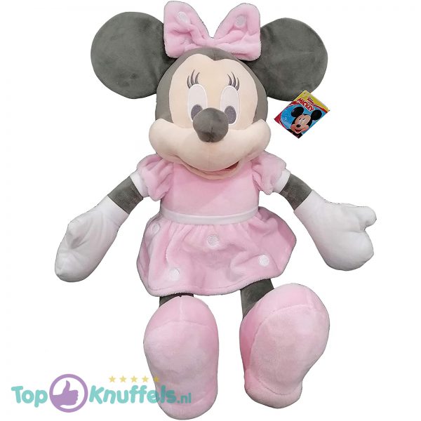 Disney Junior Minnie Mouse Pluche Knuffel (Roze/Grijs) 55 cm