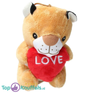 Beertje Pluche Knuffel met Hart Love 15 cm