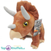 Jurassic Park Pluche Knuffel Lichtbruin Triceratops 30 cm