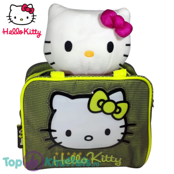 Hello Kitty Pluche Knuffel met Tas set (Geel en Roze)