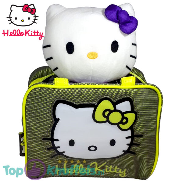 Hello Kitty Pluche Knuffel met Tas set (Geel en Paars)