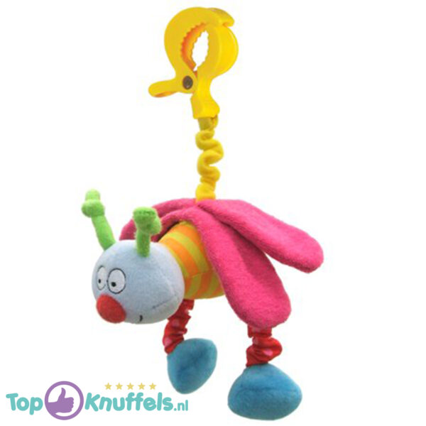 Busty Pals Pluche Hanger met trilfunctie (Roze) 21 cm + Pluche Knuffel Vingerpop (10 cm)