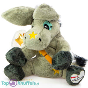 Ezel met visnet pluche knuffel 30 cm