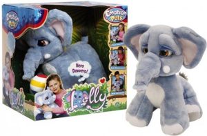 Lolly Emotion Pets Pluche Knuffel Olifant (Met geluid en beweging) 45 cm