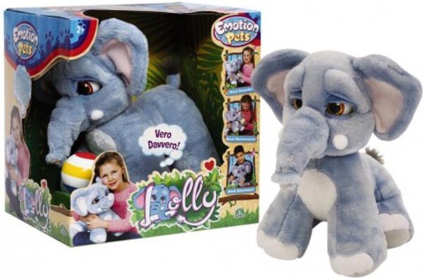 Lolly Emotion Pets Pluche Knuffel Olifant (Met geluid en beweging) 45 cm