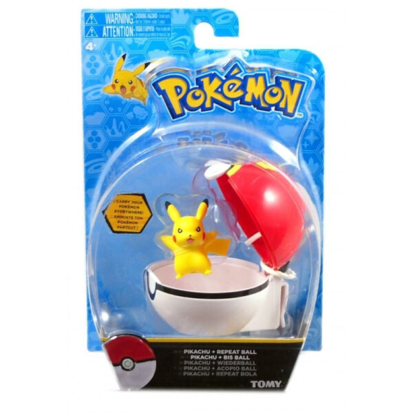 Pokemon Speelgoed Pikachu + Pokeball Rood/Wit