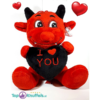 Duivel Teddybeer met I Love You hart 32 cm