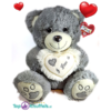 Grijze Teddybeer met wit hart