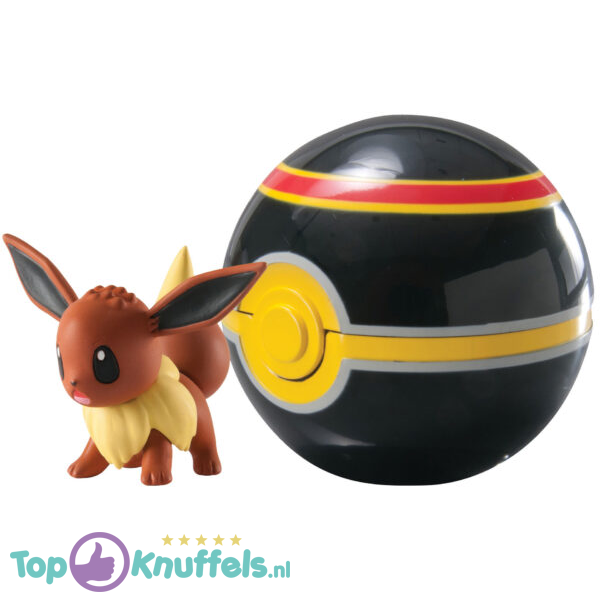 Pokemon Speelgoed Eevee + Pokeball Zwart