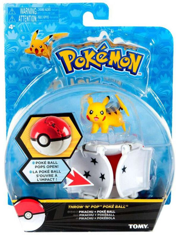 Pokemon Speelgoed Throw 'n' Pop Pikachu + Pokeball Rood/Wit