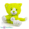 Neon Groen Pluche Knuffel Kat (Give Me A Smile) 20 cm