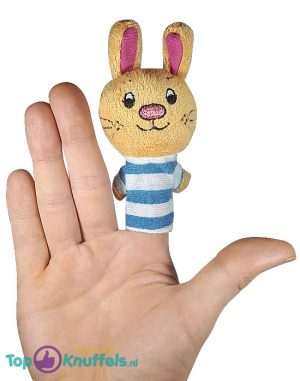 Difraq Leeuw Handpop / Doekje 25 cm + Pluche Knuffel Vingerpop (10 cm)
