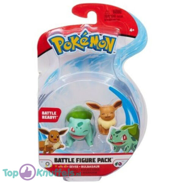 Pokemon Battle Figure Eevee + Bulbasaur (Speelfiguur)