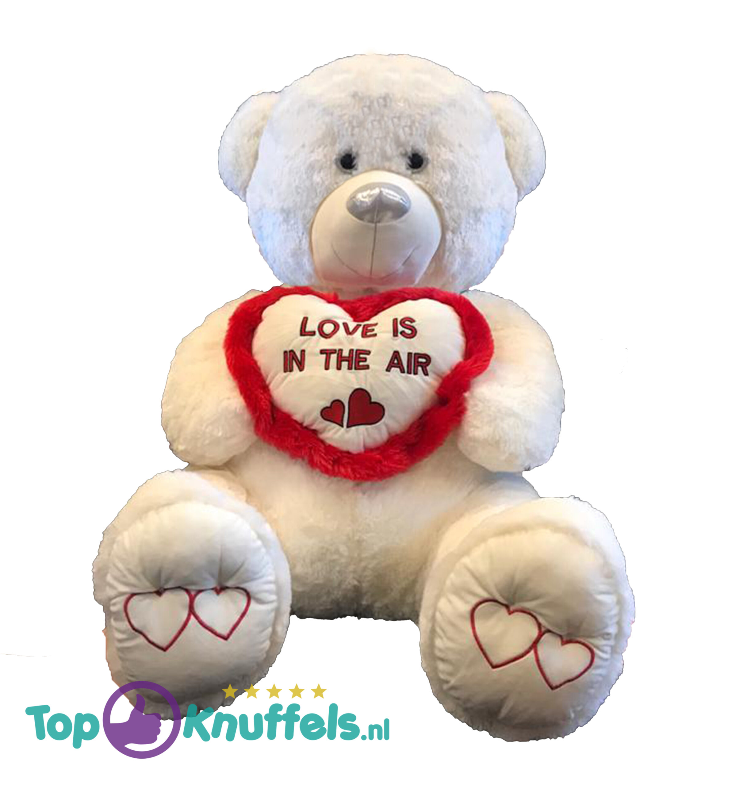 risico vos beest Teddybeer XXL Pluche Knuffel met Hart 110 cm kopen? Topknuffels.nl