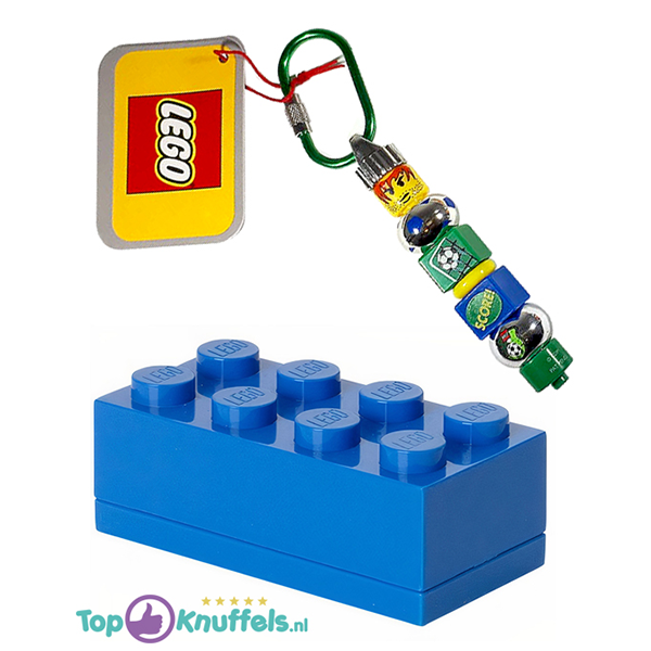 Lego Opbergblokje 10cm + Lego Sleutelhanger 10cm (Blauw