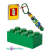 Lego Opbergblokje 10cm + Lego Sleutelhanger 10cm (Groen