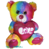 Regenboog Teddybeer met hart 'Love' 25 cm