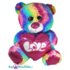 Regenboog Teddybeer met hart 'Love' 33 cm