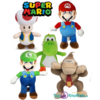Super Mario Pluche Knuffel Set: Mario + Luigi + Toad + Yoshi + Donkey Kong 22 cm