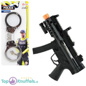 Politie Speelgoedwapen + Metalen Handboeien Set (Speelgoed voor kinderen)