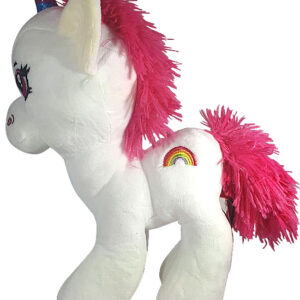 Rainbow Unicorn Pluche Knuffel (Wit) 30 cm