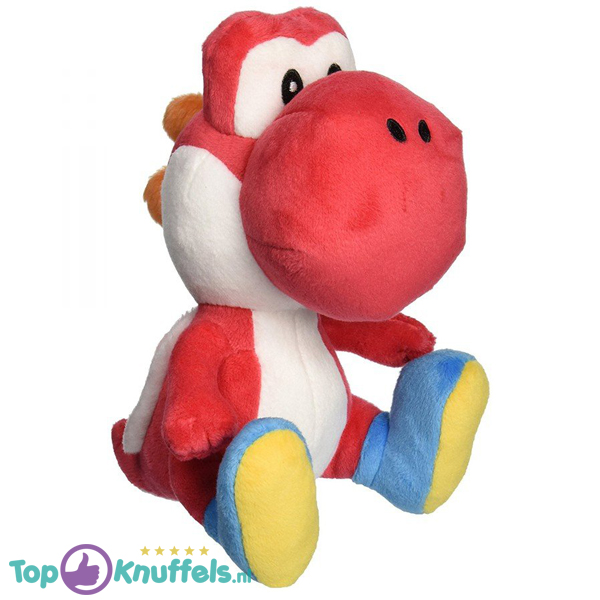 Super Mario Yoshi Rood Pluche Knuffel 30 cm
