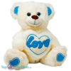 Teddybeer met Love Hart (Wit/Blauw) 30 cm
