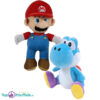 Super Mario + Yoshi Blauw Pluche Knuffel Set (30 cm)