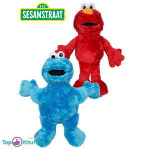 Elmo + Cookie Monster Sesamstraat Pluche Knuffel Set 38 cm