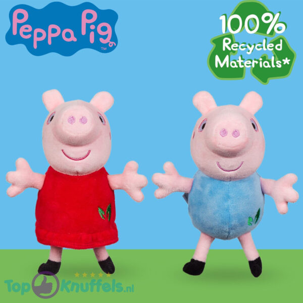 Peppa Pig Pluche Knuffel Set 17 cm (Milieuvriendelijke knuffels)